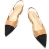 C.Paravano Women’s Pointed Toe Slingback Flats | Comfort Heeled Sandals | Slip-On Flats | Perfect for Casual, Business, Party, Date(Flat Beige)