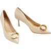 C.Paravano Women’s Pumps | Women Heels Closed Toe | Pumps Shoes Women | Chic Pointed Toe Design | Comfort Heels(White)