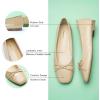 C.Paravano Ballet Flats | Womens Flats | Dressy Flats for Women | Ballet Shoes for Women | Square Toe Flat(Beige)