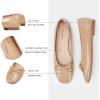 C.Paravano Ballet Flats | Womens Flats | Dressy Flats for Women | Ballet Shoes for Women | Square Toe Flat(Beige-new)
