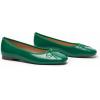 C.Paravano Ballet Flats | Womens Flats | Dressy Flats for Women | Ballet Shoes for Women | Square Toe Flat(Green)