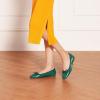 C.Paravano Ballet Flats | Womens Flats | Dressy Flats for Women | Ballet Shoes for Women | Square Toe Flat(Green)