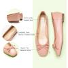 C.Paravano Ballet Flats | Womens Flats | Dressy Flats for Women | Ballet Shoes for Women | Square Toe Flat(Pink)