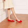 C.Paravano Ballet Flats | Womens Flats | Dressy Flats for Women | Ballet Shoes for Women | Square Toe Flat(Red)