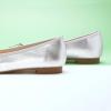 C.Paravano Ballet Flats | Womens Flats | Dressy Flats for Women | Ballet Shoes for Women | Square Toe Flat(Sliver)