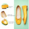 C.Paravano Ballet Flats | Womens Flats | Dressy Flats for Women | Ballet Shoes for Women | Square Toe Flat(Yellow)