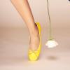 C.Paravano Ballet Flats | Womens Flats | Dressy Flats for Women | Ballet Shoes for Women | Square Toe Flat(Yellow)