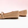 C.Paravano Mary Janes for Women | Ballet Flat | Womens Flats | Square Toe Flats for Women(Beige_e)
