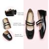 C.Paravano Mary Janes for Women | Ballet Flat | Womens Flats | Square Toe Flats for Women(Black)