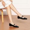 C.Paravano Mary Janes for Women | Ballet Flat | Womens Flats | Square Toe Flats for Women(Black)