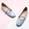 C.Paravano Mary Janes for Women | Ballet Flat | Womens Flats | Square Toe Flats for Women(Blue E)