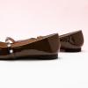 C.Paravano Mary Janes for Women | Ballet Flat | Womens Flats | Square Toe Flats for Women(Chocolate_e)