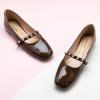C.Paravano Mary Janes for Women | Ballet Flat | Womens Flats | Square Toe Flats for Women(Chocolate_e)
