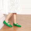 C.Paravano Mary Janes for Women | Ballet Flat | Womens Flats | Square Toe Flats for Women(Green)