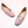 C.Paravano Mary Janes for Women | Ballet Flat | Womens Flats | Square Toe Flats for Women(Pink E)