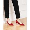 C.Paravano Womens Designer Pumps | Kitten Heels for Women | Low Heels | Heels for Women | Women Shoes Dressy(Heels Red,Size 8.5)