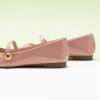C.Paravano Women’s Mary Jane Shoes | Square Toe Ballet Flats | Ballerina Flats | Designer Shoes for Women(Pink_d)