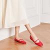 C.Paravano Women’s Mary Jane Shoes | Square Toe Ballet Flats | Ballerina Flats | Designer Shoes for Women(Red_d)