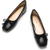 C.Paravano Ballet Flats | Womens Flats | Dressy Flats for Women | Ballet Shoes for Women | Square Toe Flat(Black)