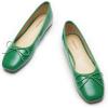 C.Paravano Ballet Flats | Womens Flats | Dressy Flats for Women | Ballet Shoes for Women | Square Toe Flat(Green)