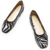 C.Paravano Ballet Flats | Womens Flats | Dressy Flats for Women | Ballet Shoes for Women | Square Toe Flat(Zebra)