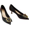 C.Paravano Pumps Shoes Women | Kitten Heels | Low Heel | Dress Shoes for Women | Pointed Toe Heels(Black E3)