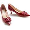C.Paravano Womens Designer Pumps | Kitten Heels for Women | Low Heels | Heels for Women | Women Shoes Dressy(Heels Red,Size 8.5)