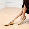 C.Paravano Mary Jane Shoes Women | Ballet Flats | Round Toe Flat | Womens Dressy Shoes(Beige)