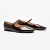 C.Paravano Mary Jane Shoes Women | Ballet Flats | Round Toe Flat | Womens Dressy Shoes(Coffee)