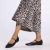 C.Paravano Mary Jane Shoes Women | Ballet Flats | Round Toe Flat | Womens Dressy Shoes(Croc Black)