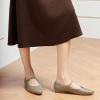 C.Paravano Mary Jane Shoes Women | Ballet Flats | Round Toe Flat | Womens Dressy Shoes(Grey)