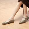 C.Paravano Mary Jane Shoes Women | Ballet Flats | Round Toe Flat | Womens Dressy Shoes(Grey)