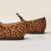 C.Paravano Mary Jane Shoes Women | Ballet Flats | Round Toe Flat | Womens Dressy Shoes(Leopard)