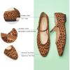 C.Paravano Mary Jane Shoes Women | Ballet Flats | Round Toe Flat | Womens Dressy Shoes(Leopard)