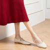 C.Paravano Mary Jane Shoes Women | Ballet Flats | Round Toe Flat | Womens Dressy Shoes(White)