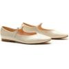 C.Paravano Mary Jane Shoes Women | Ballet Flats | Round Toe Flat | Womens Dressy Shoes(White)