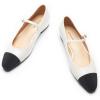 C.Paravano Mary Jane Flats | Ballet Flats | Work Shoes Women | Shoes for Women Dressy Casual(X6a-white)