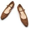 C.Paravano Mary Jane Flats | Ballet Flats | Work Shoes Women | Shoes for Women Dressy Casual(X6c-leopard)