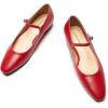 C.Paravano Mary Jane Flats | Ballet Flats | Work Shoes Women | Shoes for Women Dressy Casual(X6c-red)