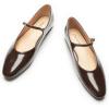 C.Paravano Mary Jane Shoes Women | Ballet Flats | Round Toe Flat | Womens Dressy Shoes(Coffee)