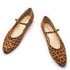 C.Paravano Mary Jane Shoes Women | Ballet Flats | Round Toe Flat | Womens Dressy Shoes(Leopard)