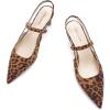 C.Paravano Women’s Slingback Pumps | Leather Kitten Heels | Closed Heeled Sandal | Pointed Toe Pumps for Women | Wedding Dress Pumps Shoes(Size 38，F8b Leopard Heels), 7