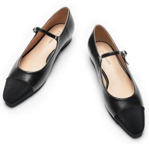 C.Paravano Mary Jane Flats | Ballet Flats | Work Shoes Women | Shoes for Women Dressy Casual(X6a-black)