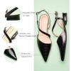 C.Paravano Flats for Women | Pointed Toe Flats | Slingback Shoes for Women | Pointed Toe Sandals | Casual Shoes(Black)