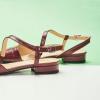 C.Paravano Flats for Women | Pointed Toe Flats | Slingback Shoes for Women | Pointed Toe Sandals | Casual Shoes(Burgundy Red)