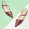 C.Paravano Flats for Women | Pointed Toe Flats | Slingback Shoes for Women | Pointed Toe Sandals | Casual Shoes(Burgundy Red)