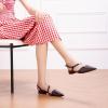 C.Paravano Flats for Women | Pointed Toe Flats | Slingback Shoes for Women | Pointed Toe Sandals | Casual Shoes(Coffee)
