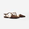 C.Paravano Flats for Women | Pointed Toe Flats | Slingback Shoes for Women | Pointed Toe Sandals | Casual Shoes(Leopard)