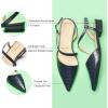 C.Paravano Flats for Women | Pointed Toe Flats | Slingback Shoes for Women | Pointed Toe Sandals | Casual Shoes(Navy-n)