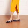 C.Paravano Women’s Pointed Toe Slingback Flats | Comfort Heeled Sandals | Slip-On Flats | Perfect for Casual, Business, Party, Date(Size 7.5,Brown Croc Flat)